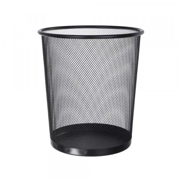 Korpa za otpatke žičana srednja Srebrna i crna